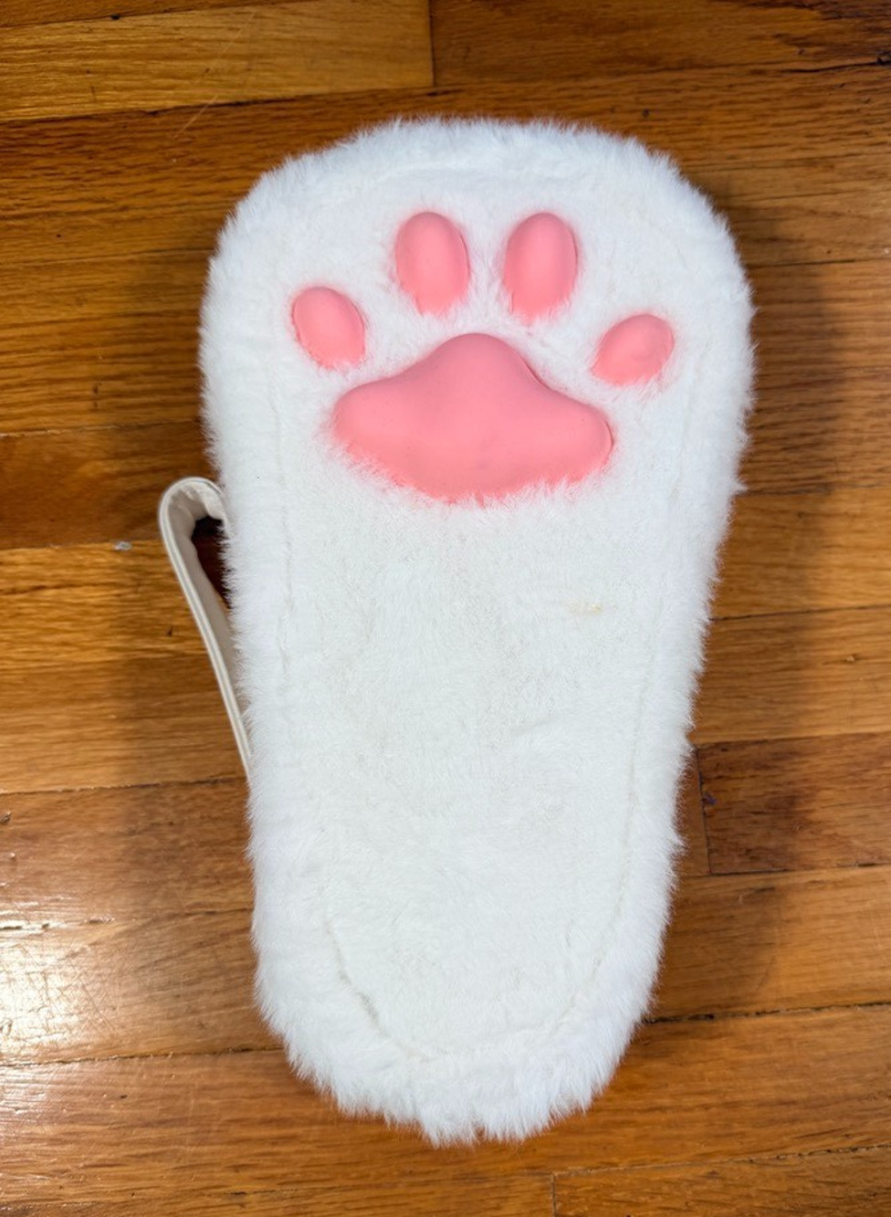 Cat Paw Makeup Brush Set with White Plush Pink Paw Zipper Case